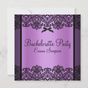 Invitación a Bachelorette de Lace de Damasco Morad