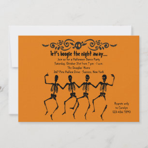 Invitación a bailar esqueletos