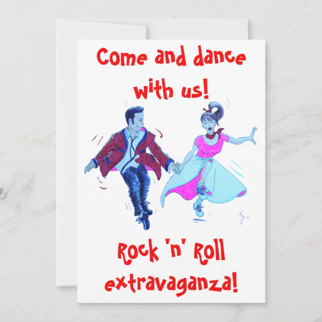 invitación a bailar rock and roll (Anverso)