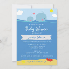 Invitación a ballenas bajo el mar Baby Shower / Sp