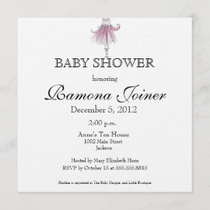 Invitación a Ballerina Baby Shower