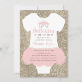 Invitación a Ballerina Baby Shower