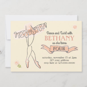 Invitación a Ballerina/Ballet Party