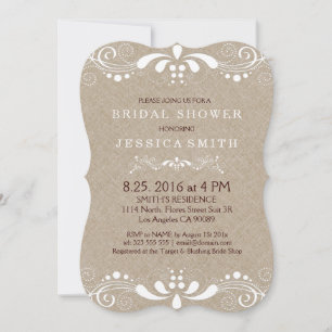 Invitación a bañador de novia de color beige Faux