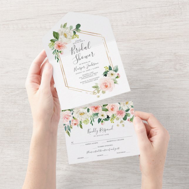 Invitación a bañador de oro Rubor Gold Bridal All  (desgarro)