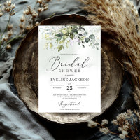 Invitación a bañarse en Boho Greenery y Gold Brida