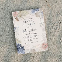 Invitación a bañarse en la playa Nautical Bridal