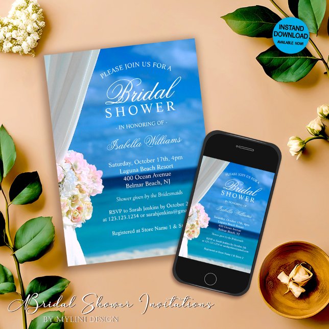 Invitación a bañarse en una ducha de novia en Blue (Subido por el creador)