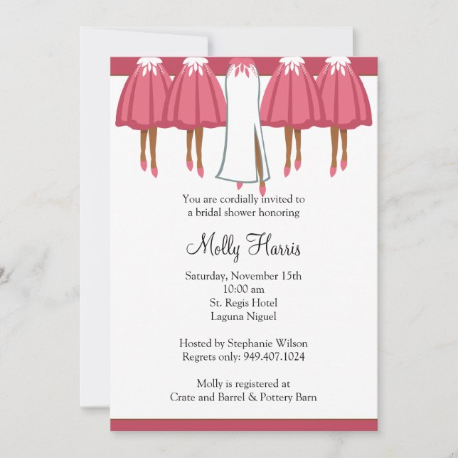 Invitación a bañarse en una novia afroamericana (Anverso)