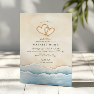 Invitación a bañarse en una novia con corazón