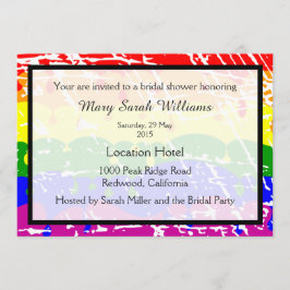 Invitación a bañarse en una novia gay arcoiris