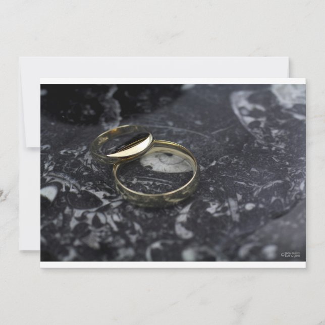 Invitación a banda de Boda dorado amarillo (Anverso)