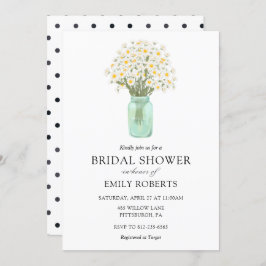 Invitación a bañistas marrones en Mason Jar Bridal