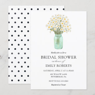 Invitación a bañistas marrones en Mason Jar Bridal