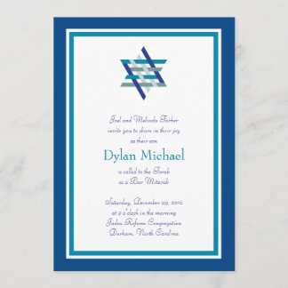 Invitación a Bar Mitzvah| Estrella tejida