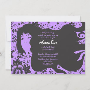 Invitación a Bar o Bat Mitzvah en Flower Girl Bar