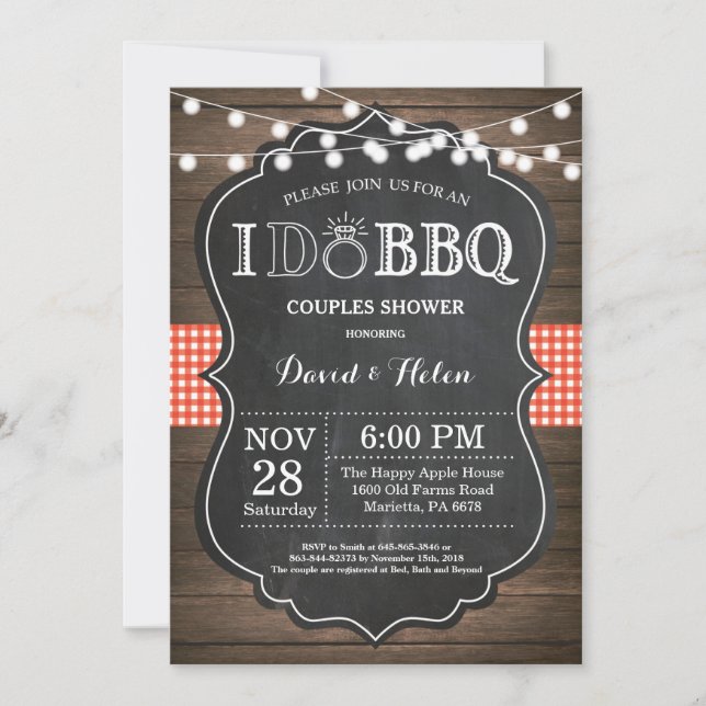 Invitación a barbacoa Boda ruso compromiso (Anverso)