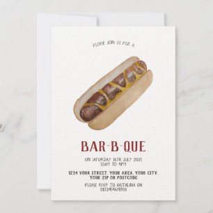 invitación a barbacoa con hot dog