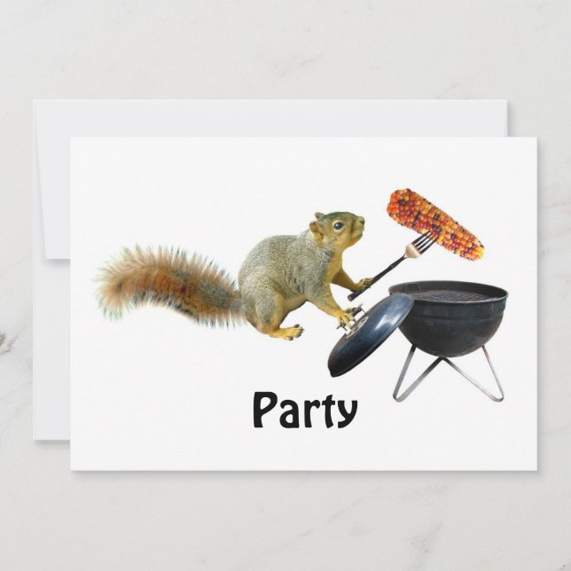 Invitación a barbacoa de ardilla (Anverso)
