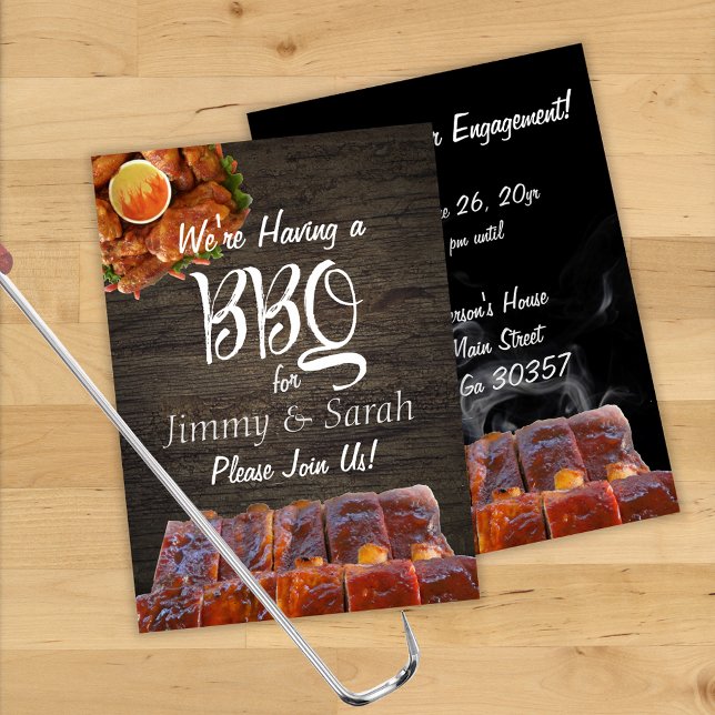 Invitación a barbacoa de boda de compromiso (Subido por el creador)