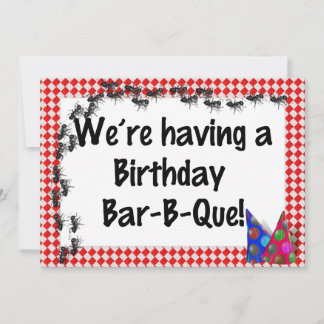 Invitación a barbacoa de cumpleaños de verano
