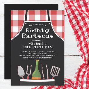 Invitación a barbacoa de cumpleaños única