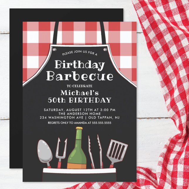 Invitación a barbacoa de cumpleaños única (Subido por el creador)