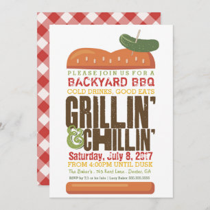 Invitación a barbacoa de Grillin Chillin, barbacoa