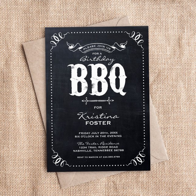 Invitación a barbacoa de la fiesta de cumpleaños R (Subido por el creador)