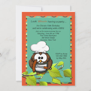 Invitación a barbacoa de Owl Cook
