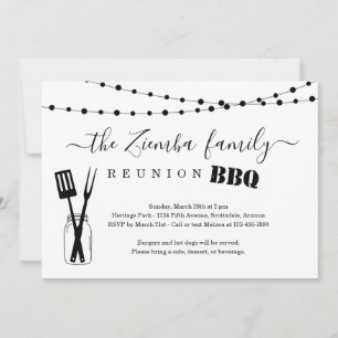 Invitación a barbacoa de Reunión Familiar