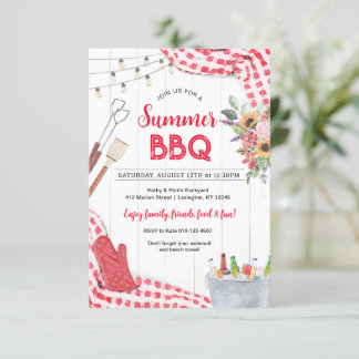 Invitación a barbacoa de verano