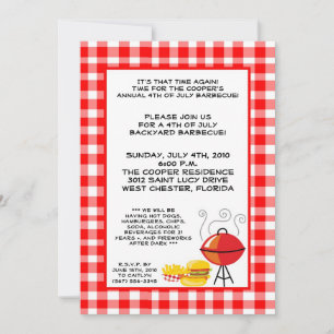 Invitación a barbacoa de verano de hamburguesa de