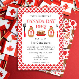 Invitación a barbacoa del Día de Canadá