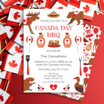 Invitación a barbacoa del Día de Canadá