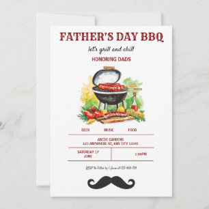 Invitación a barbacoa del Día del Padre