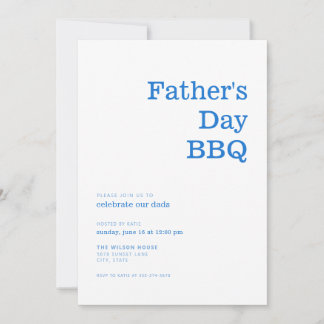 Invitación a barbacoa del Día del Padre Azul Minim