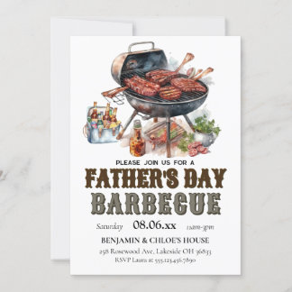 Invitación a barbacoa del Día del Padre Editable
