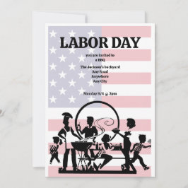 Invitación a barbacoa del Día del Trabajo (editabl
