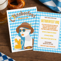 Invitación a barbacoa del Oktoberfest personalizad