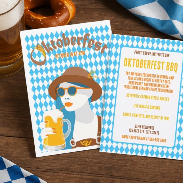 Invitación a barbacoa del Oktoberfest personalizad (Subido por el creador)