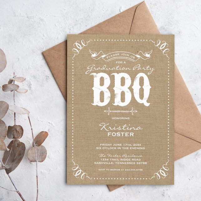 Invitación a barbacoa del partido de graduación de (Subido por el creador)
