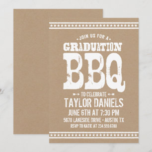 Invitación a barbacoa del partido ruso de graduaci