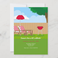 Invitación a barbacoa en el patio trasero