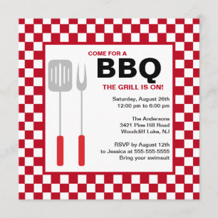 Invitación a barbacoa en verano