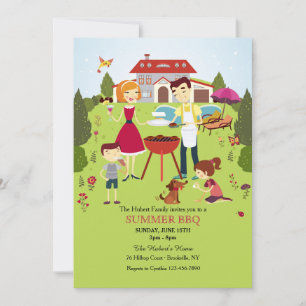 Invitación a barbacoa familiar