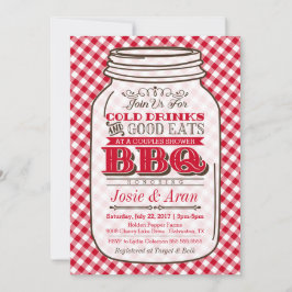 Invitación a barbacoa Mason Jar, barbacoa de ducha