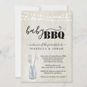 Invitación a barbacoa para bebés - Parejas Bebé Q 
