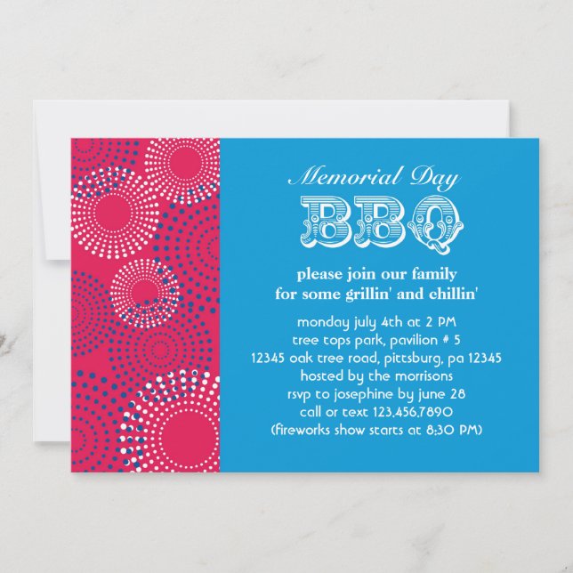 Invitación a barbacoa por el Día de la Conmemoraci (Anverso)
