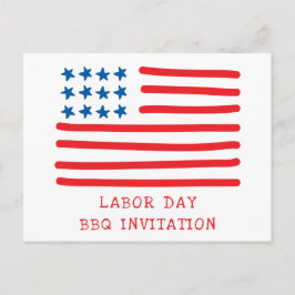 Invitación a barbacoa por el Día del Trabajo Patri